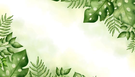 热带植物设计夏季背景矢量素材(AI/EPS)