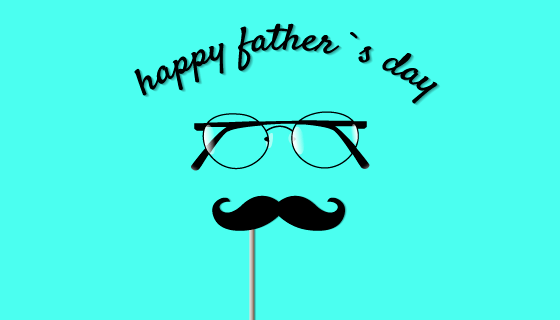 眼镜和胡子设计父亲节快乐矢量素材(EPS)
