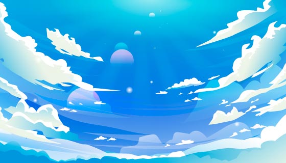 白云和天空背景矢量素材(AI/EPS)