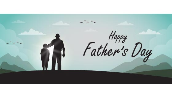 父爱如山父亲节banner矢量素材(EPS)