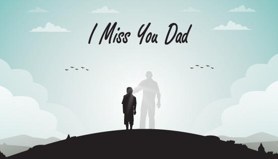 无形的父亲设计父亲节快乐矢量素材(EPS)