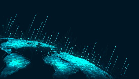 科技地球大数据背景矢量素材(EPS)