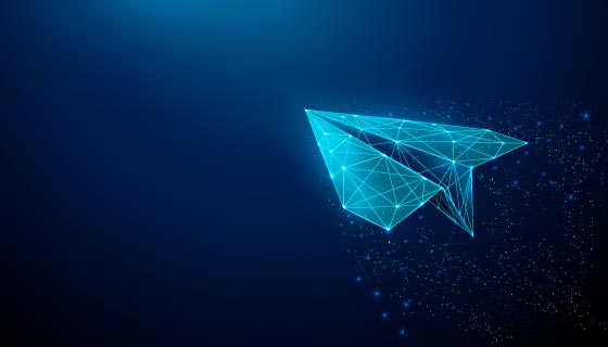 多边形水晶纸飞机矢量素材(EPS)