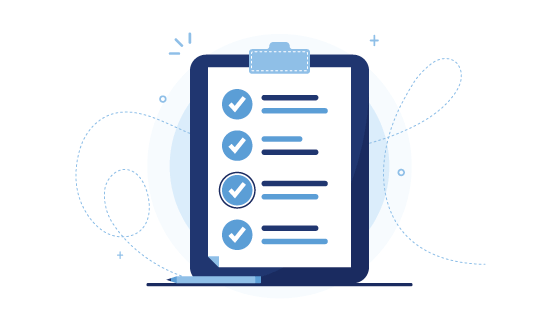 扁平风格的核对清单插画矢量素材(EPS)