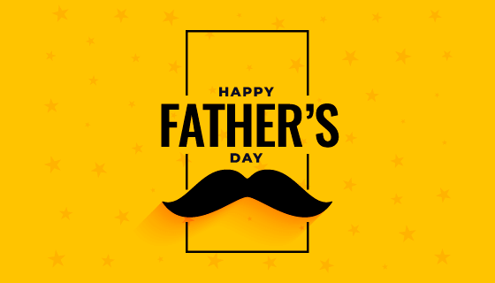 八字胡设计父亲节快乐矢量素材(EPS)