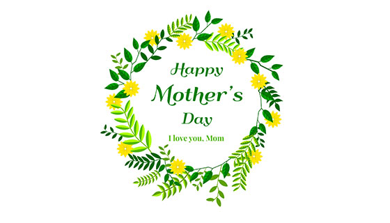 漂亮花卉母亲节背景矢量素材(EPS/AI)