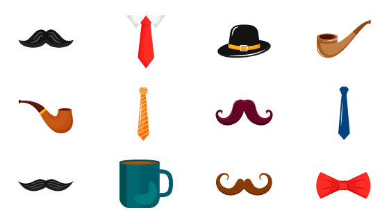 12个父亲节元素矢量素材(EPS)