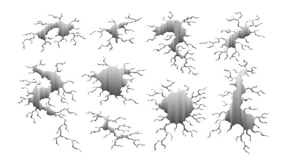 地震地面裂开效果矢量素材(EPS)