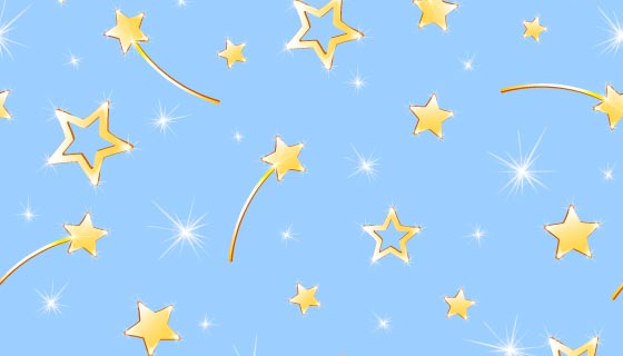 星星魔术棒蓝色背景矢量素材(EPS)