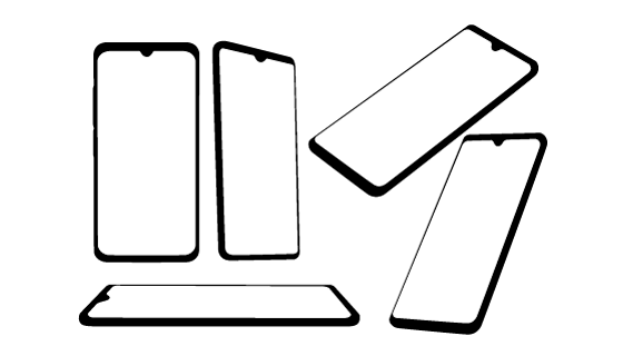 简单的水滴屏智能手机模型矢量素材(EPS)