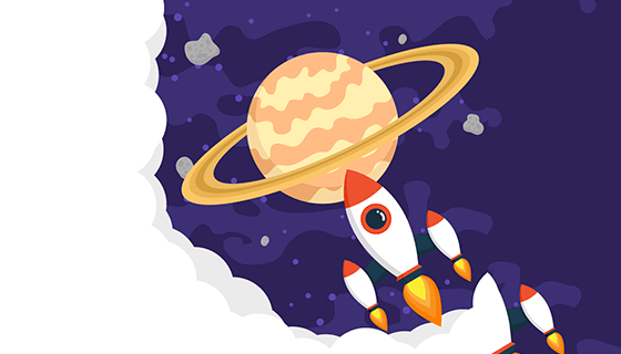 土星背景矢量素材(EPS/SVG)