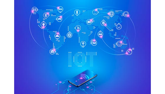 地图和手机设计IOT物联网科技背景矢量素材(EPS)