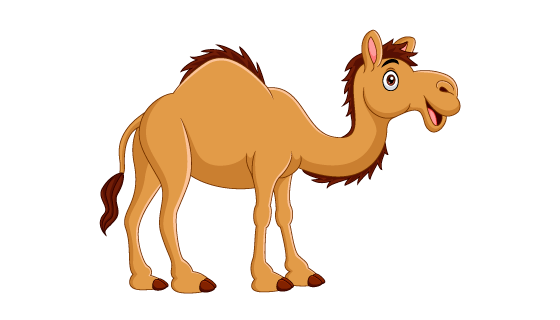 卡通风格的骆驼矢量素材(EPS/PNG)