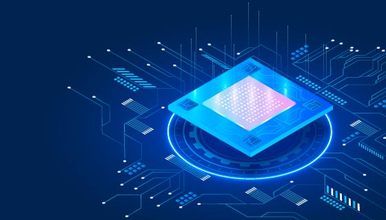 逼真的芯片处理器背景矢量素材(AI/EPS)