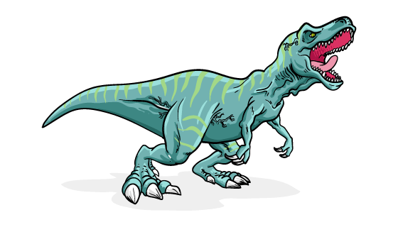 张大嘴巴怒吼的霸王龙矢量素材(EPS/PNG)