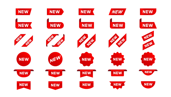 各种各样的new标签矢量素材(EPS)