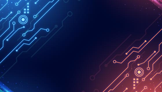 红蓝渐变电路板数字背景矢量素材(AI/EPS)