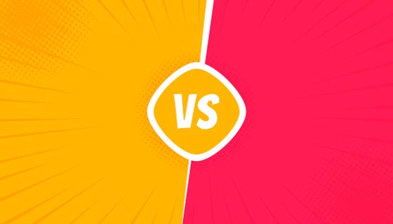 漫画风格的双方对抗VS背景矢量素材(EPS)