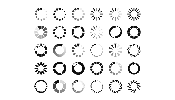 30个loading加载图标矢量素材(EPS)