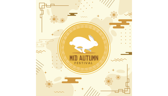 兔子和月饼设计中秋节背景矢量素材(AI/EPS)