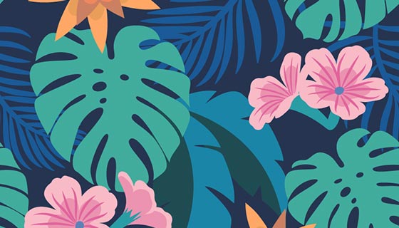 热带植物花卉矢量素材(EPS/AI)