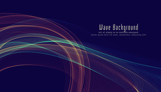 抽象多彩的波浪背景矢量素材(EPS)