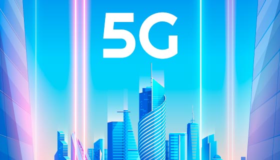 5G无线网络智慧城市概念背景矢量素材(EPS)