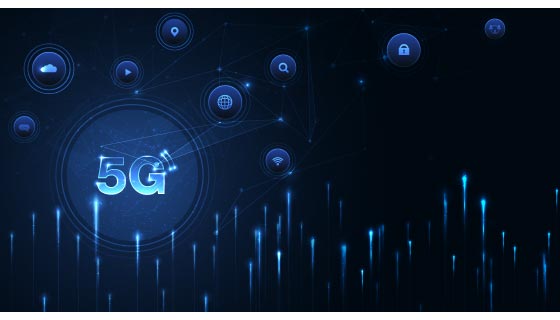 触手可及的5G智慧生活科技背景矢量素材(EPS)