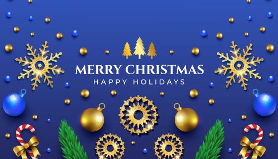 逼真的装饰设计圣诞节背景矢量素材(AI/EPS)