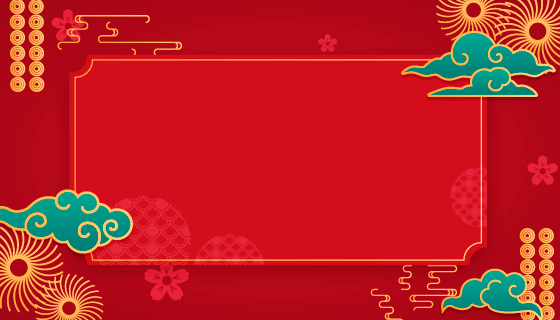 红色喜庆的春节背景矢量素材(EPS)